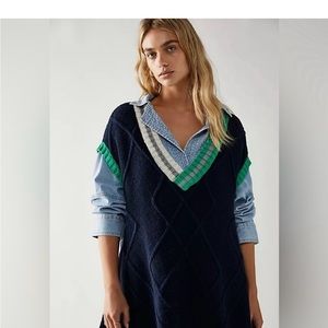 Free People Kenzie Mini Dress Sweater Vest
